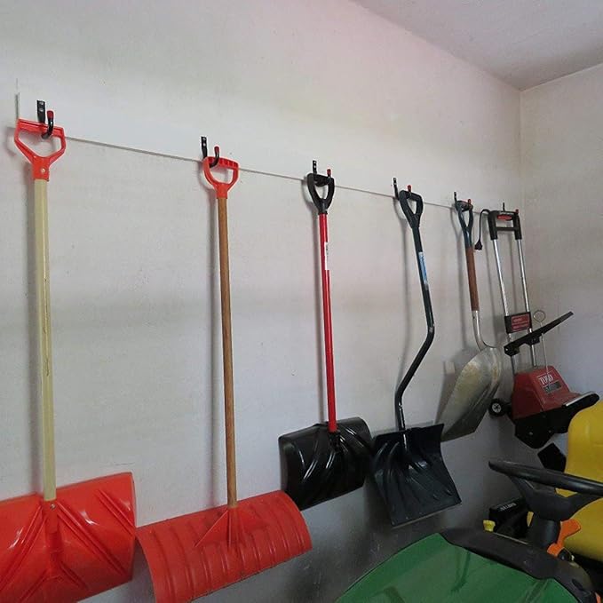 Garage Storage J Utility Hook, 8 Pack Heavy Duty Wall Mounted Hanging Hooks - Image 5