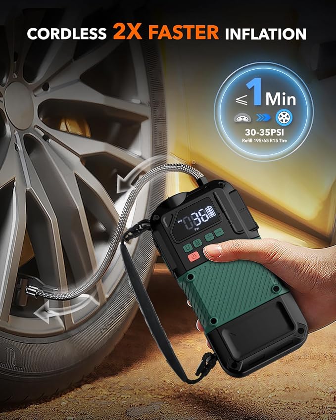 Portable Car Jump Starter with Air Compressor - Image 3