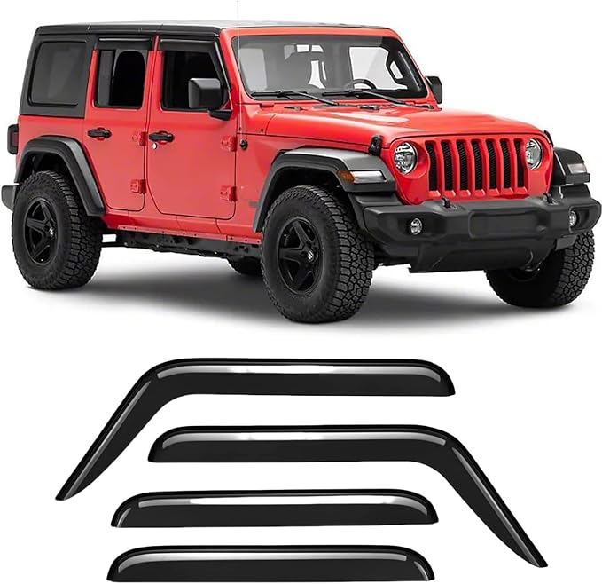 94329 Sunproof Waterproof Side Window Wind Deflector, Window Visor fit - Image 2