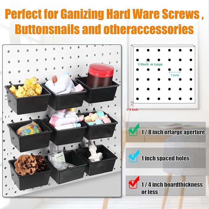 Yookeer 20 Pcs Pegboard Bins and Cups - Image 4