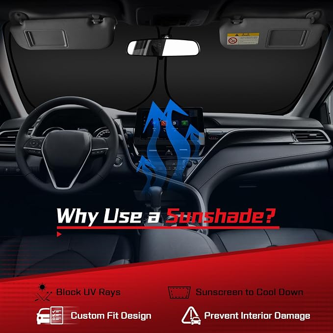 ARISMOTOR Windshield Sun Shade for Mazda CX-30 2019-2025 2026, Custom Fit - Image 3