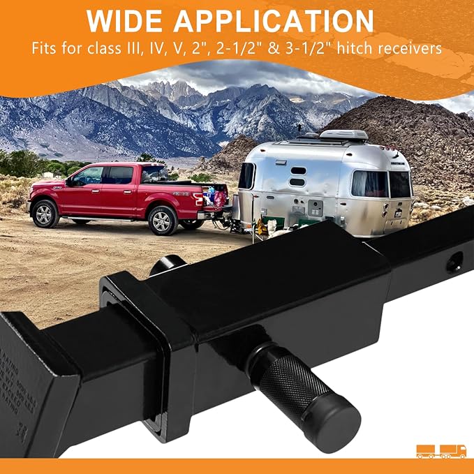 Trailer Hitch Locks, 5/8'' Dia and 3-1/2” Long Trailer Lock Fits Class III IV - Image 2