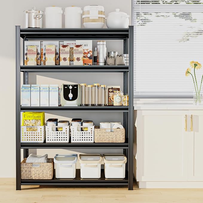 5 Tier Metal Shelving Unit, Heavy Duty Garage Shelves - Image 4
