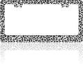 Leopard Print License Plate Frame Skin Texture Pattern Stainless Steel License by TINALUIN