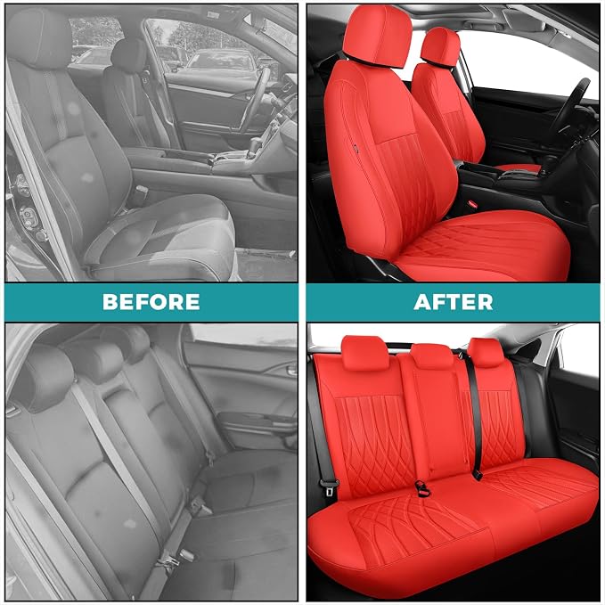 Seat Covers for Honda Civic Sedan EX-L, Sport 2016 2017 2018 2019 2020 2021 - Image 5