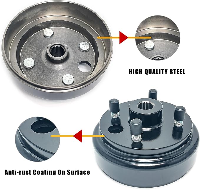 LOSTAR Golf Cart Brake Drum Hub Assembly - Image 5