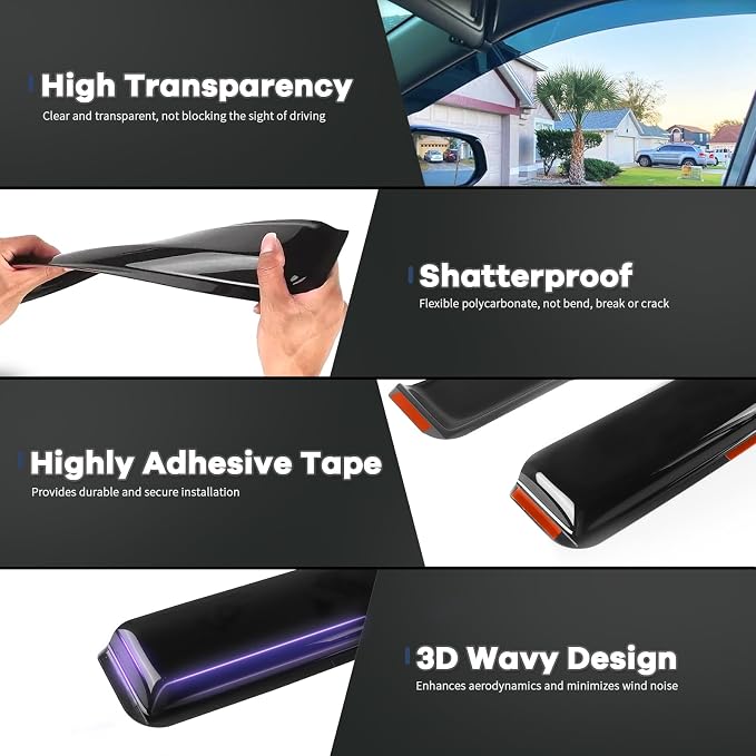 in Channel Auto Rain Guards Fit - Image 4