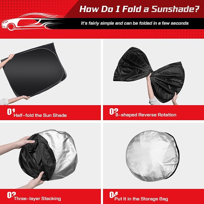 ARISMOTOR Windshield Sun Shade for Toyota Venza 2021-2024, Custom Fit Foldable - Image 4