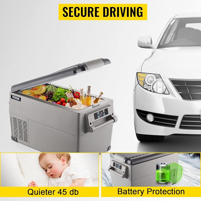 VEVOR CF35 Portable 37 Quart 12 Volt App Control, Car Refrigerator Dual Zone - Image 7