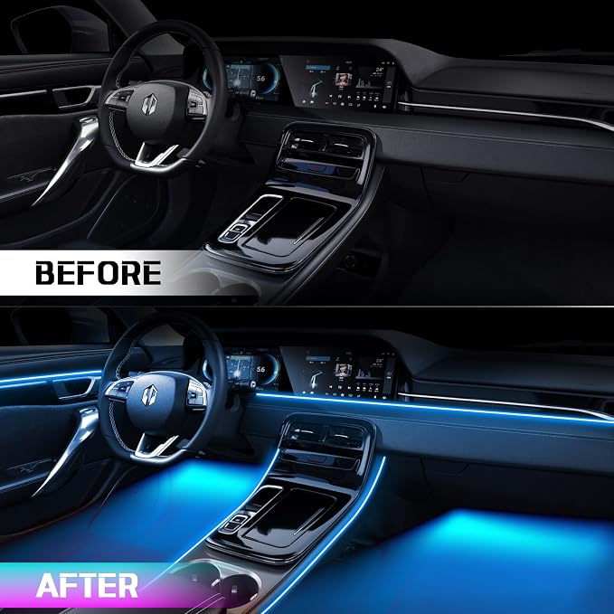 Acrylic Interior Car Lights, WEBUPAR Car Accessories 10 in 1 Car LED Strip - Image 5
