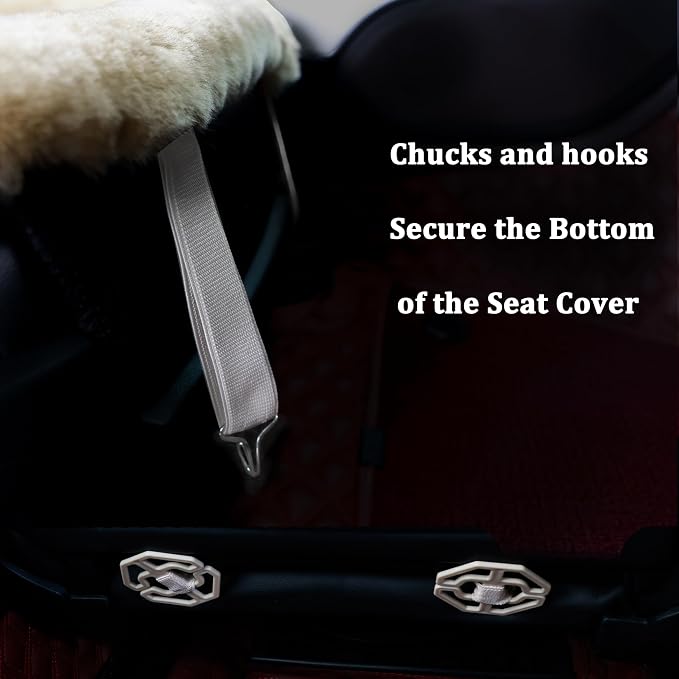 Fluffy Genuine Australia Sheepskin Car Seat Cover - Image 4