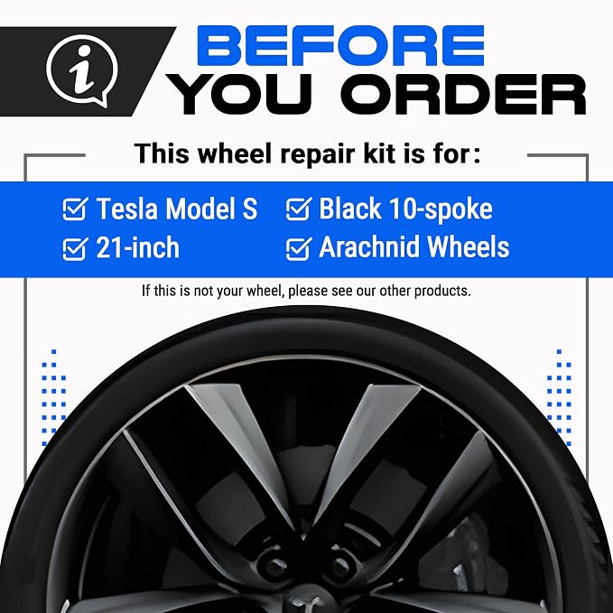 Premium Tesla Wheel Curb Rash Repair Kit - Image 2