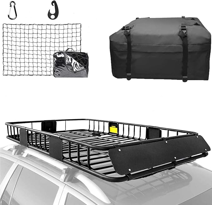 XCAR 64"x 39"x 4" Universal Roof Rack Basket Black by Xcar