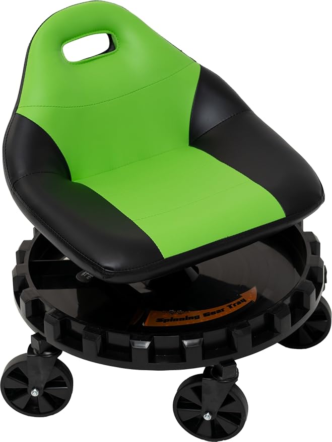 Traxion 400lb Capacity 2-705 Green Progear Mobile Rolling Gear Seat - Image 2