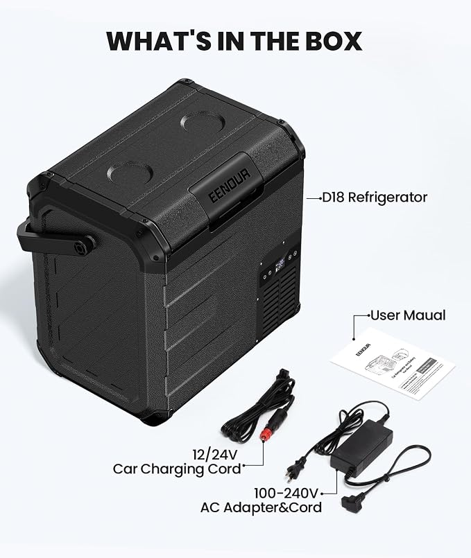 EENOUR D18 12 Volt Car Refrigerator, Portable Freezer 19Qt/18L, Compressor - Image 9