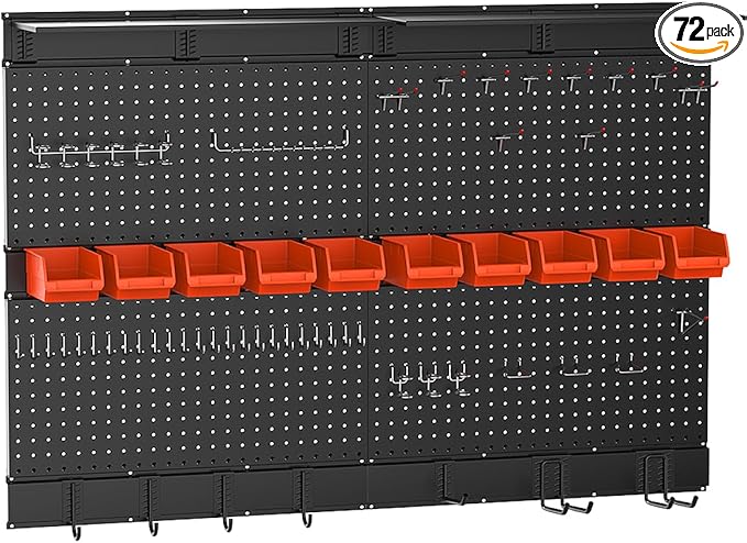 Ultrawall Black Pegboard Wall Organizer, 48X 36 inch by UltrawallGarageTools