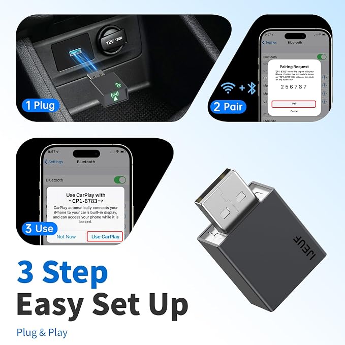 Wireless CarPlay Adapter for iPhone 2025 Upgrade, Ultra-Low Lag, Stable - Image 5