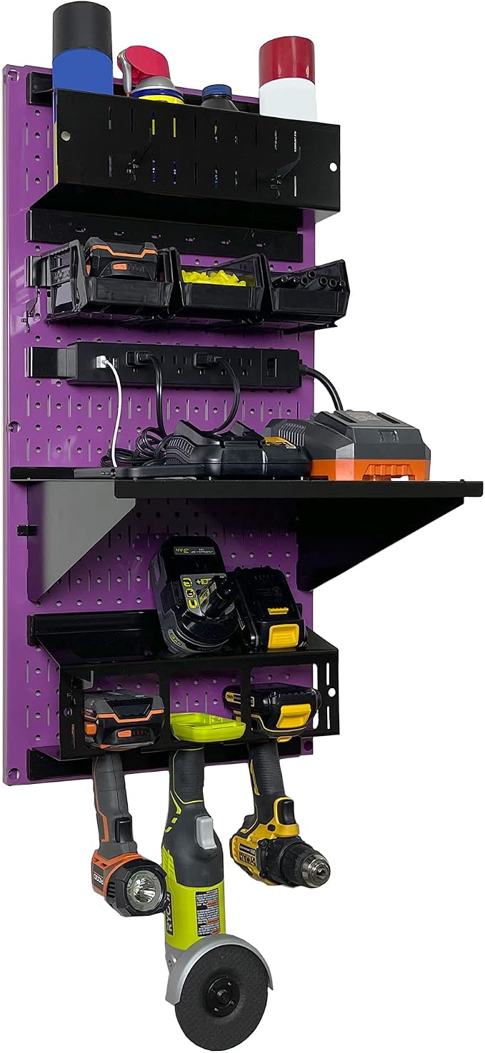 Wall Control Power Tool Storage Organizer Kit Cordless Drill Holder Charging - Image 3