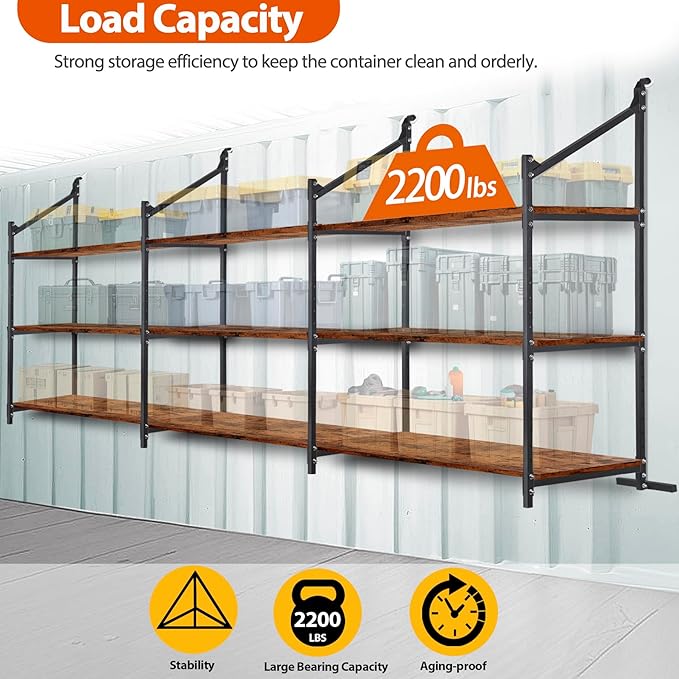 Shipping Container Shelving Storage Bracket 4Pcs Heavy Duty Cargo Shipping - Image 5