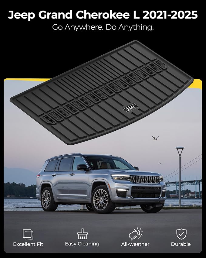3W Cargo Liner Compatible for Jeep Grand Cherokee L 2021-2025 All Weather - Image 2