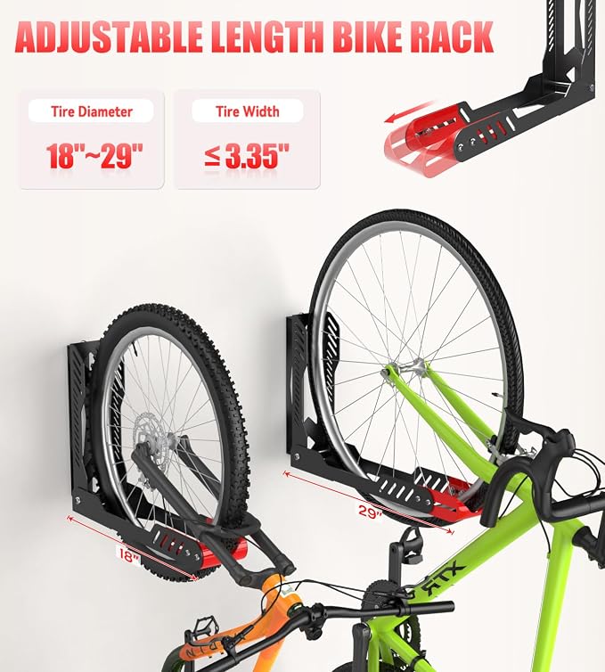 Bike Wall Mount 2 Pack Swivel Bike Rack - Image 4