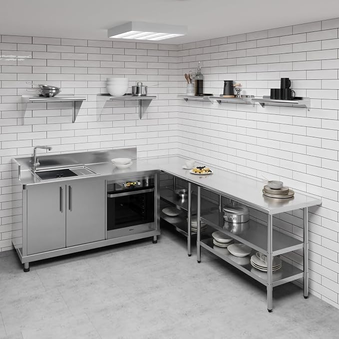 AmGood 24" Long X 6" Deep Stainless Steel Wall Shelf | NSF Certified | - Image 2