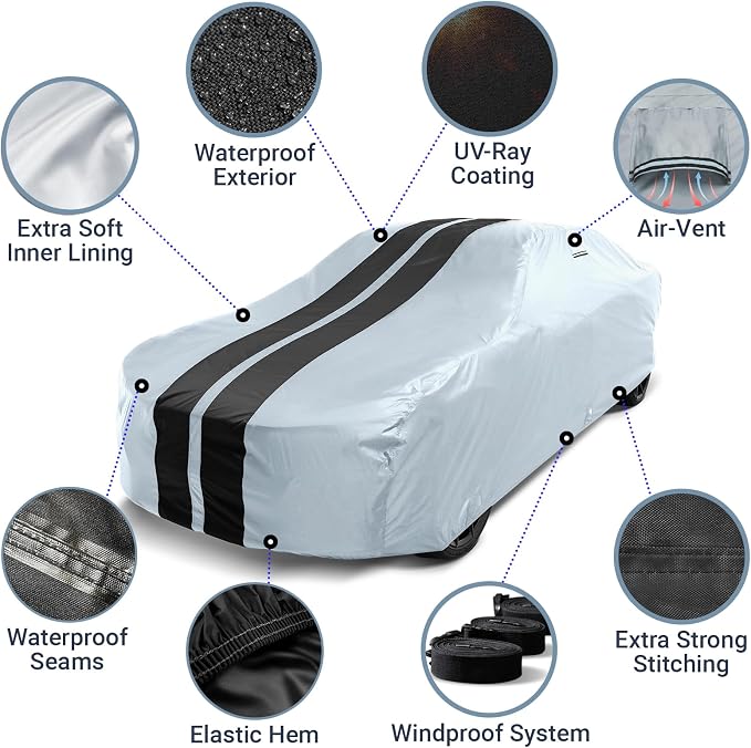 iCarCover Custom Car Cover for Chevy Nomad Wagon Waterproof All Weather Rain - Image 4