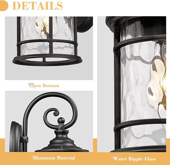 Emliviar Outdoor Lights for House, Outdoor Sconce Lights - Image 4