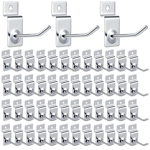 Moxweyeni 100 Pcs Heavy Duty Slatwall Panel Hooks Hanging Metal Slat Wall by Moxweyeni