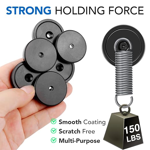 MIKEDE Heavy Duty Magnets with Hole, 150LB Strong Magnets, Rare Earth Magnet - Image 2