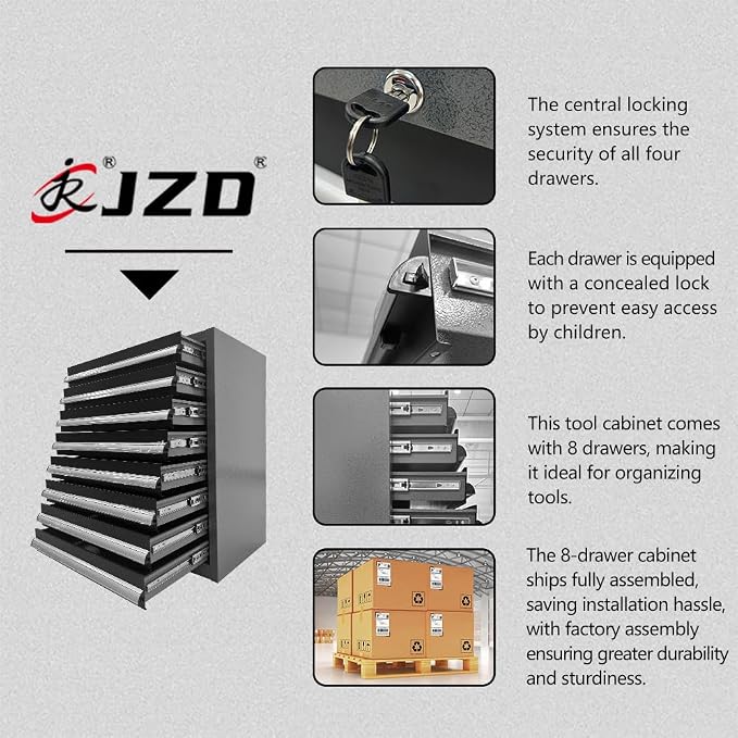 JZD Garage Cabinet System, Tool Storage Cabinets Set - Image 6