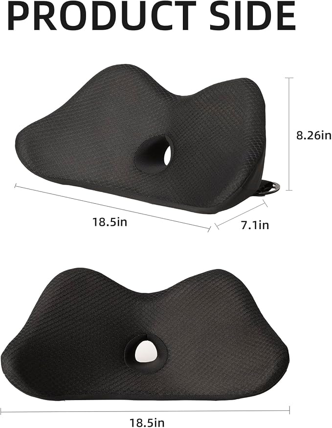 Lumbar Support Pillow for Car, 2 in 1 Memory Foam Lower Back Support Cushion - Image 5