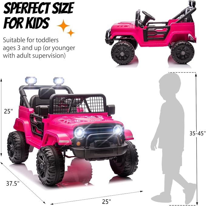 JOYMOR 12V Kids Ride on Truck - Image 2