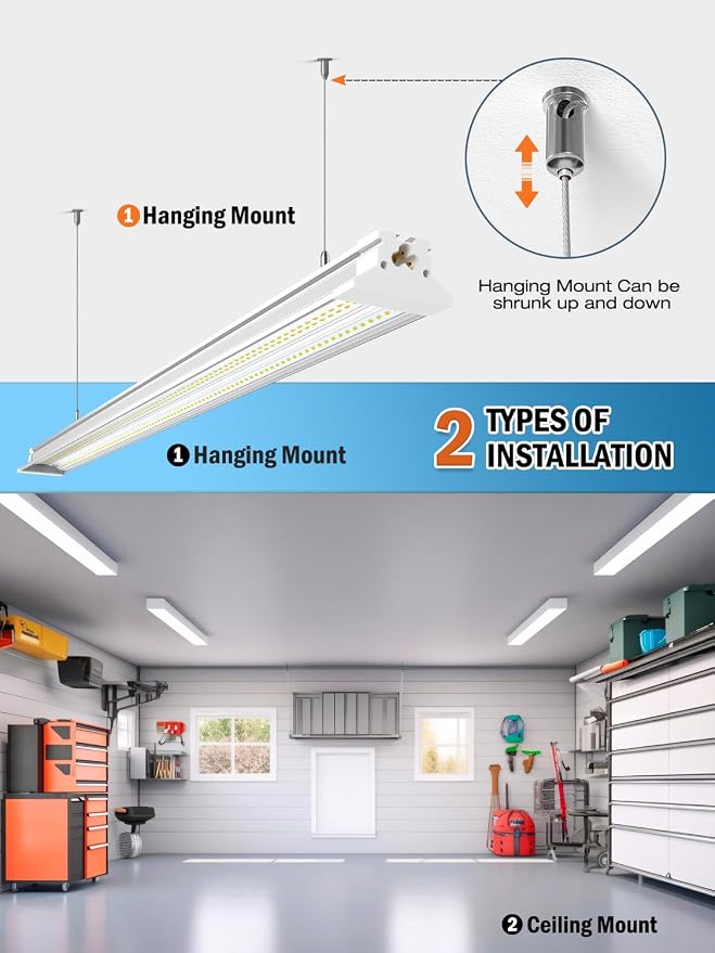 Upgrade Hanging | Surface Mount 4' Led Shop Lights - Image 4
