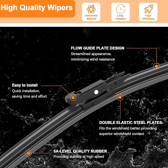 HULADAED® 24'' 21'' 12'' Windshield Wipers Replacement - Image 3