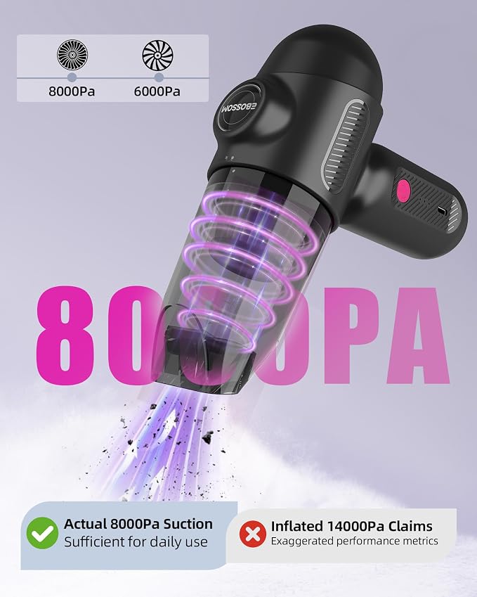 Car Vacuum V6 Pro, Cordless Handheld Vacuum - Image 3