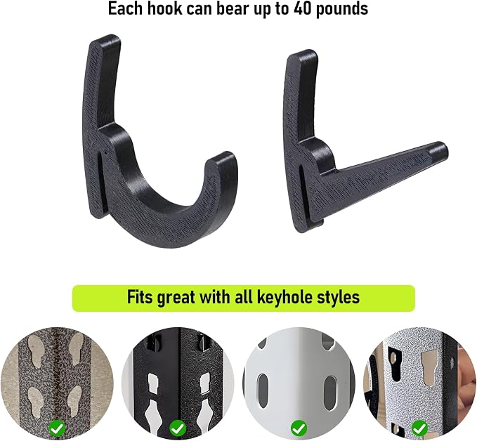 HUIKANGSHENG 16 Pcs L-Hooks & J-Hooks - Image 4