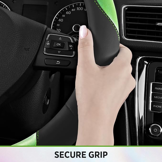 Road Comforts Steering Wheel Cover – Breathable Leather Steering Wheel Cover - Image 7