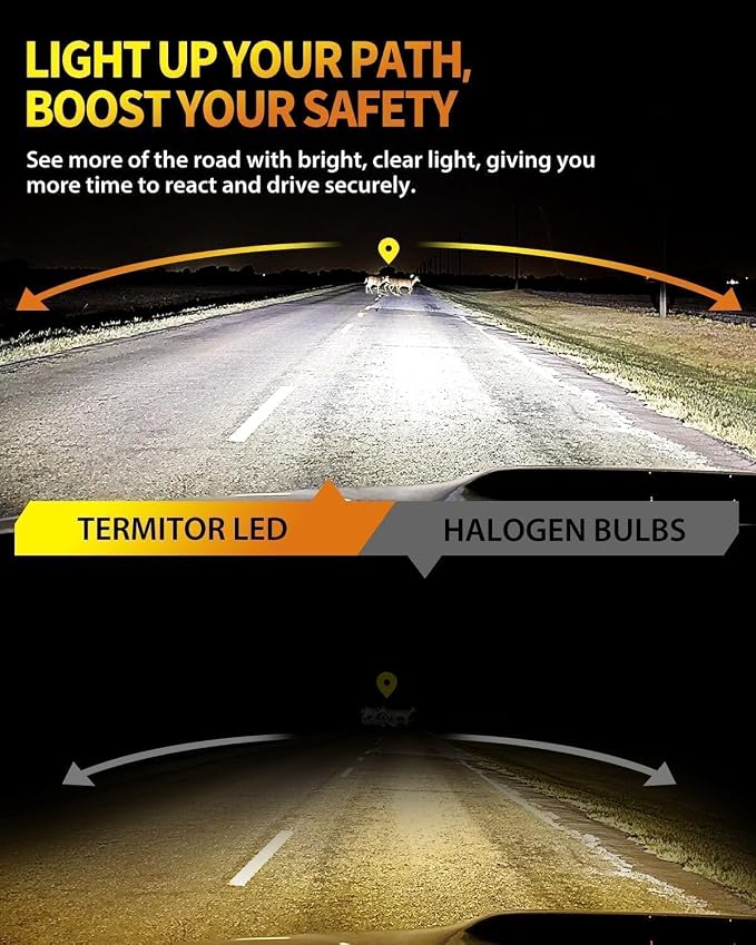 Upgraded H13/9008 Bulbs, 000LM 10X Super Brighter, 85000+ Hours Long Service - Image 2