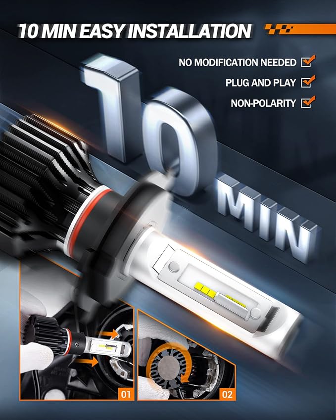 SEALIGHT H11/H9/H8 9005/HB3 Bulbs Combo or Fog, X4I 2024 88, 000LM Super Bright - Image 3
