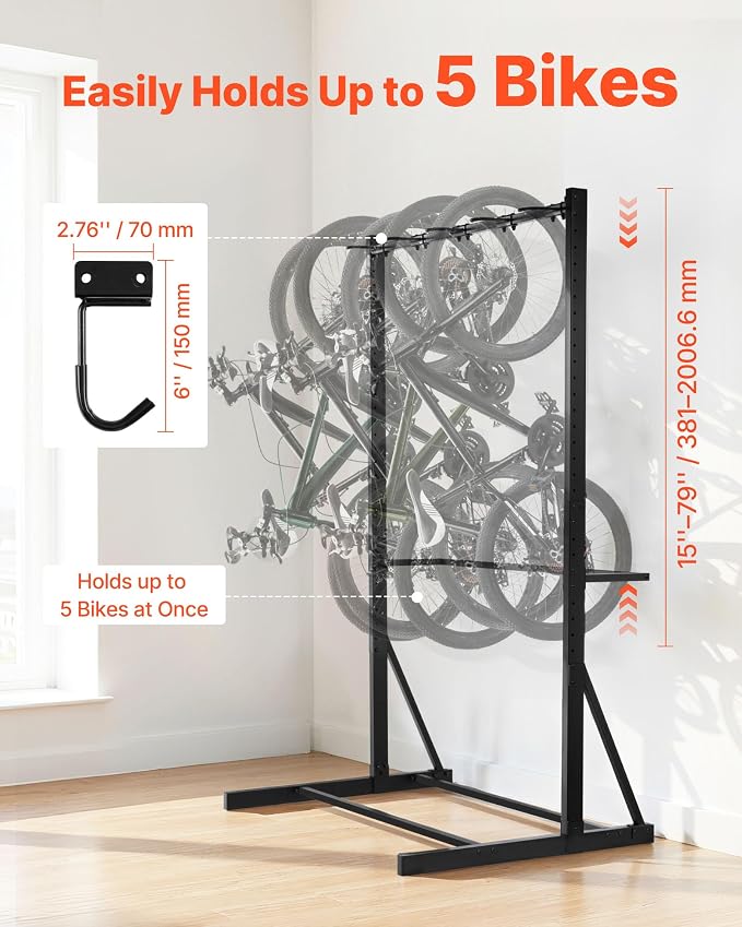 VEVOR Bike Rack, 300LBS/136KG Capacity - Image 2
