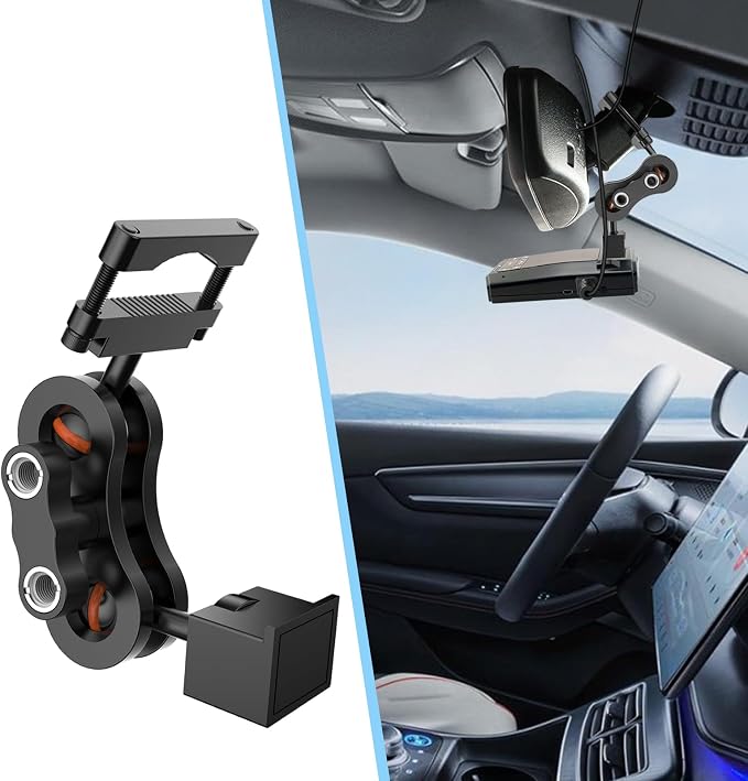 Radar Detector Rearview Mirror Rod Mounting Bracket and Radar Direct Power Cord - Image 2