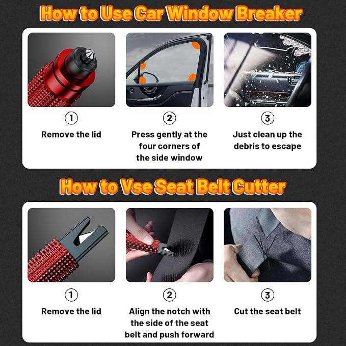 Safety Hammer - Safe Hammer Glass Breaker Under Water, Upgraded Antiskid - Image 5