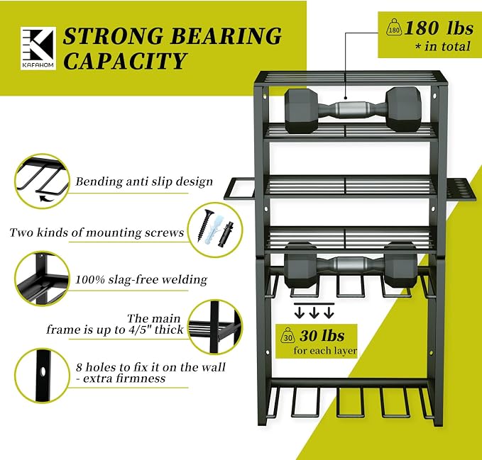 KAFAHOM Power Tool Organizer, 8 Drill Holder Wall Mount, 6 Layer Heavy Duty - Image 4