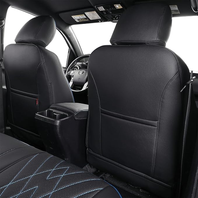 EKR Custom Fit Tacoma Front Row Leather Car Seat Covers - Image 3