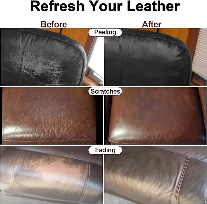 Dark Brown Leather Recoloring Balm, Leather Repair Kit - Image 3