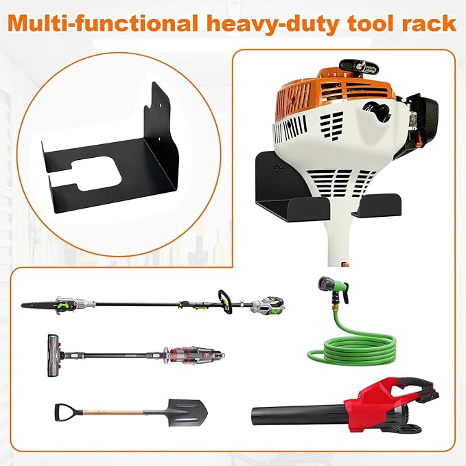 Weed Eater Hanger，Weedeater Rack Garage Organizer Trimmer Rack, Garden Power - Image 4