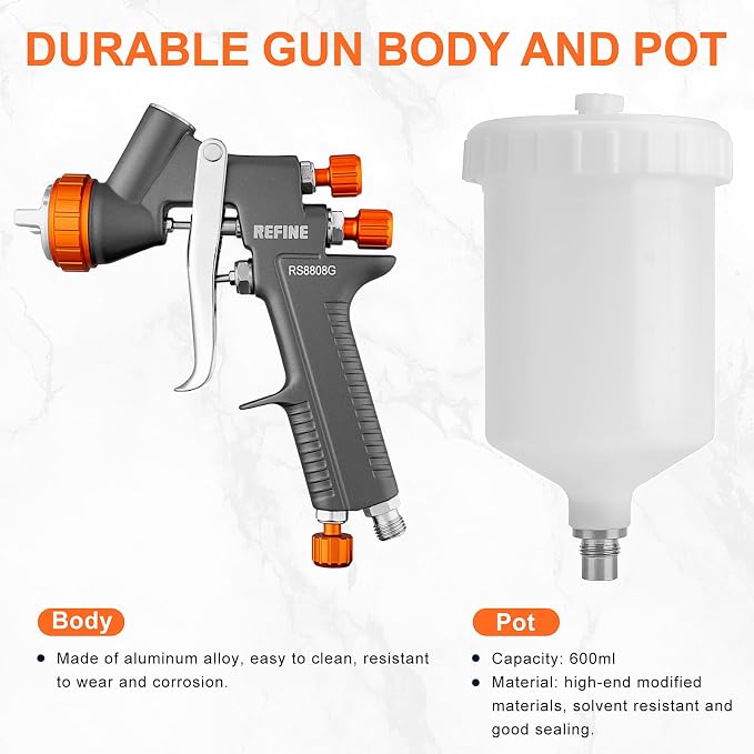 REFINE Air Spray Gun, Auto Paint Gun - Image 8