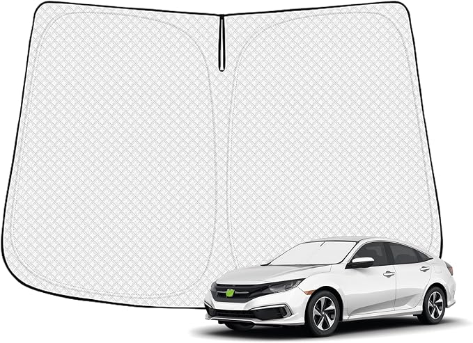 Windshield Sun Shade for 2016-2021 Honda Civic 10th Gen Accessories Thicken by Canvcle