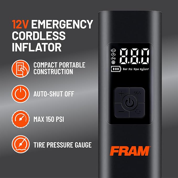 FRAM FEK40002 Portable Emergency Tire Inflator - Image 2